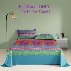 Bohemian Queen/King Flat Sheet (No Pillow Cases)
